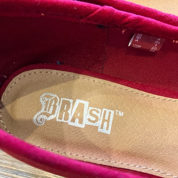 NWOT Brash size 6.5‎ red microsuede pumps with 1" block heel - Picture 3 of 6